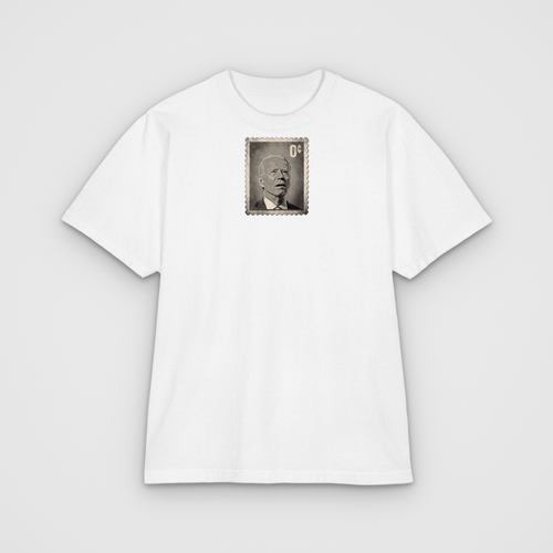 0 Cents Biden Stamp, white tee, front