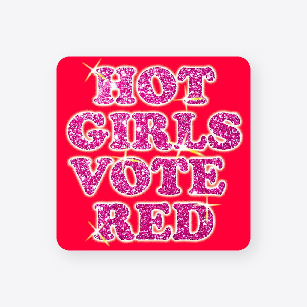 Hot Girls Vote Red sticker — TrollGov