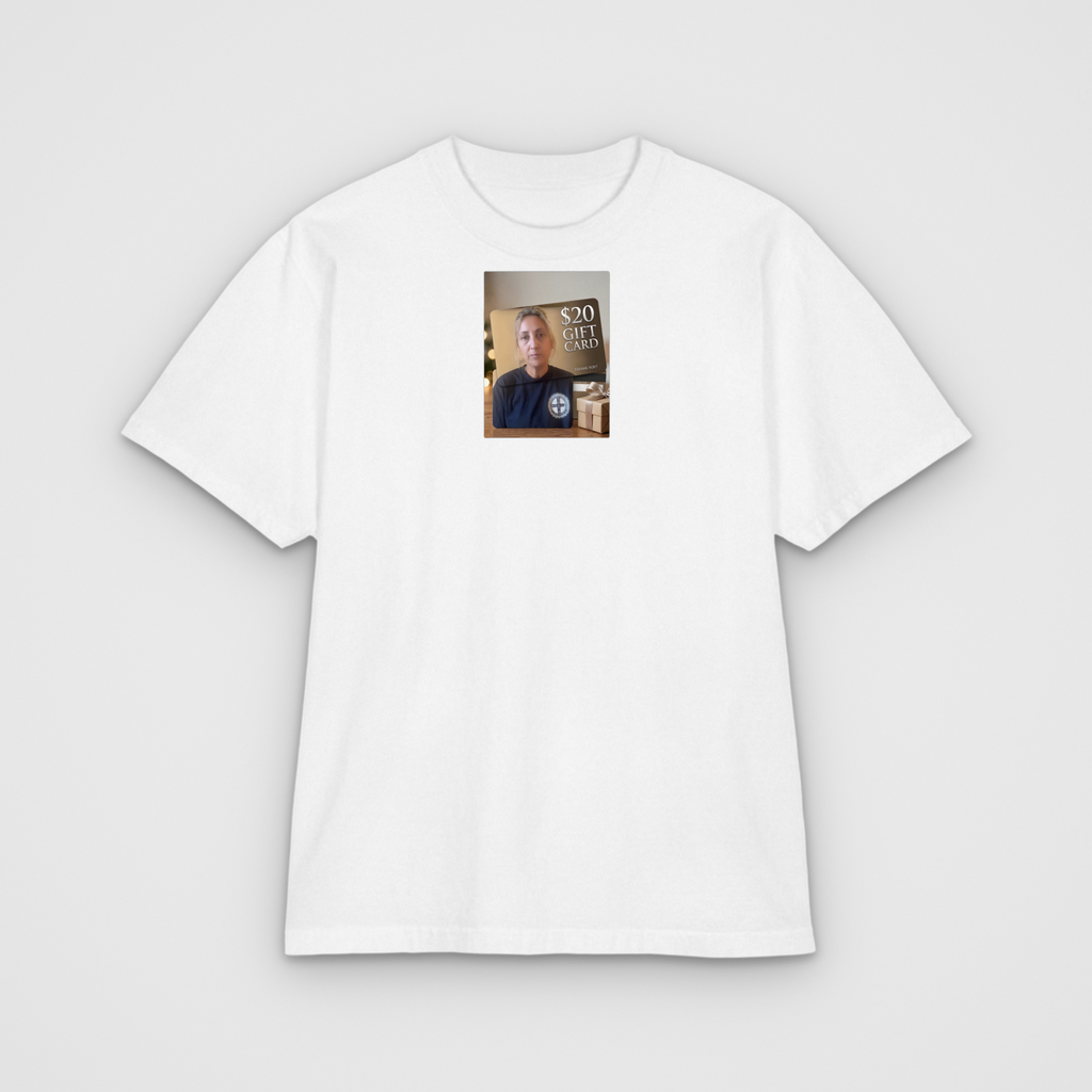$20 Gift Card Parody T, white