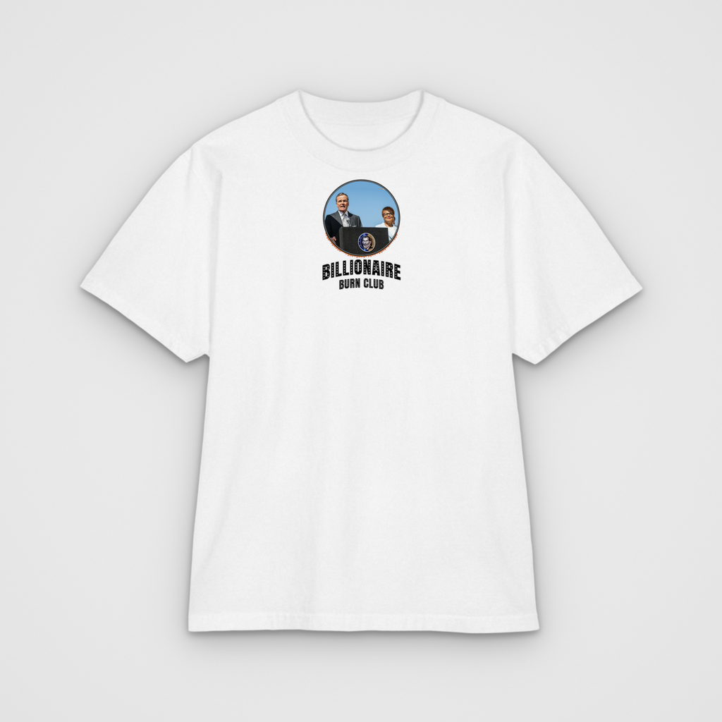 Billionaire Burn Club T, white