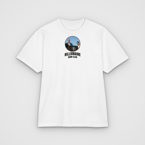 Billionaire Burn Club T, white