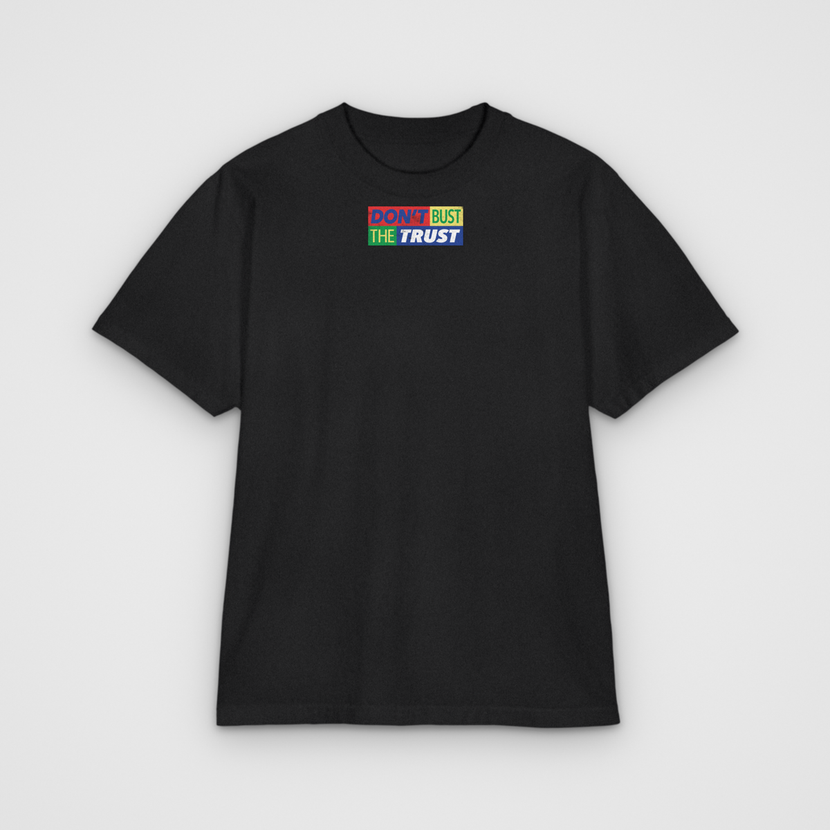 Cloobeck Trust, black tee, front