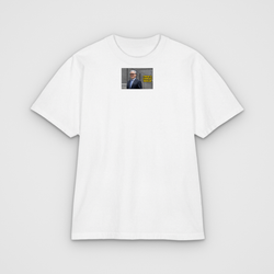 If Marge Is Calling Just Hwang Up, white tee, front