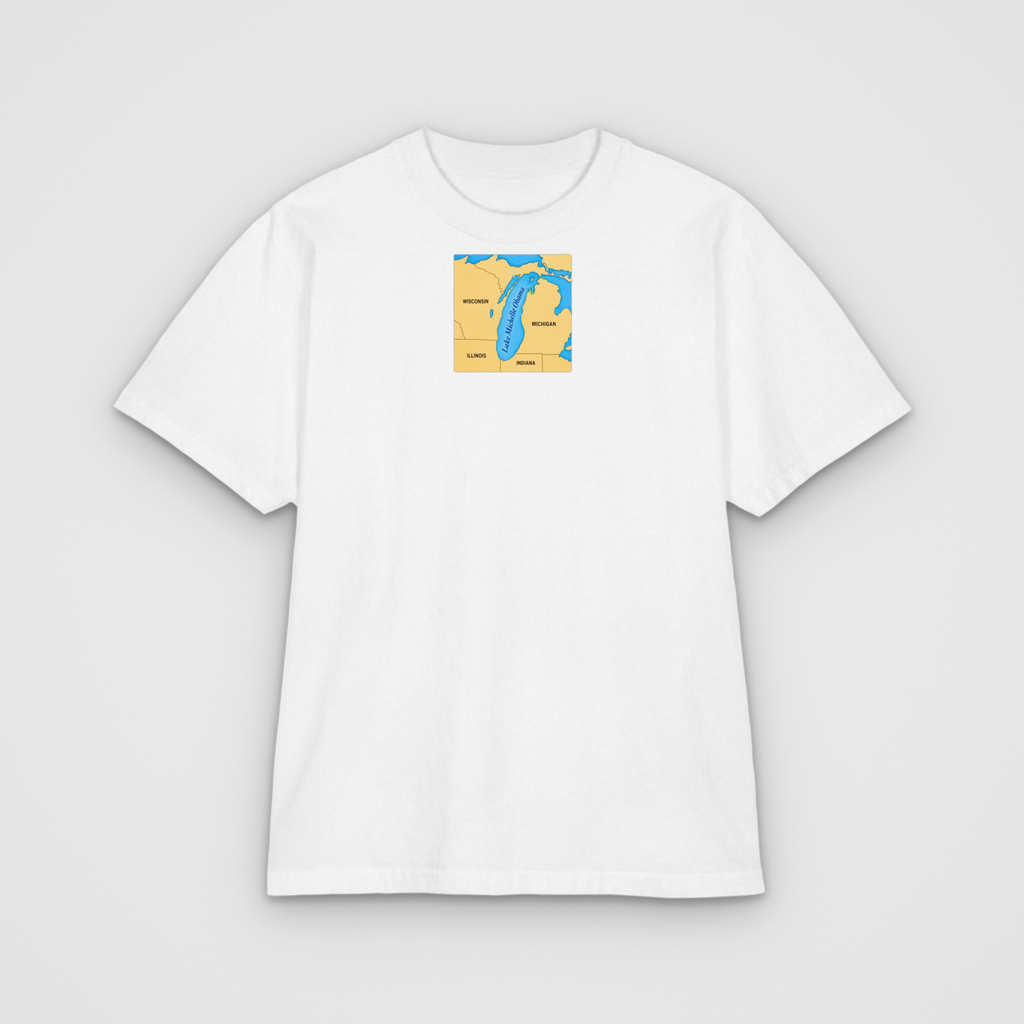 Lake Michelle Obama Map Parody T, white