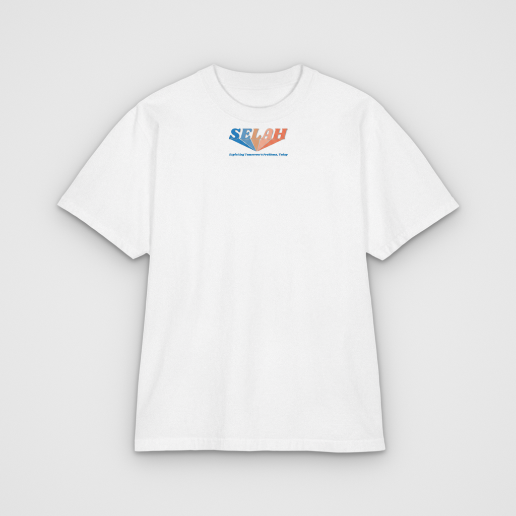 Nithya Raman SELAH Out, white tee, front