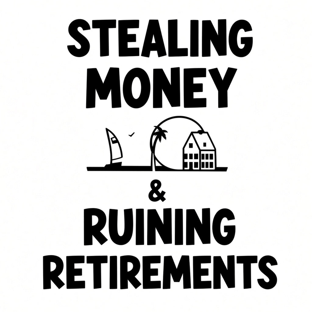 SMRR T black and white satirical beach house graphic