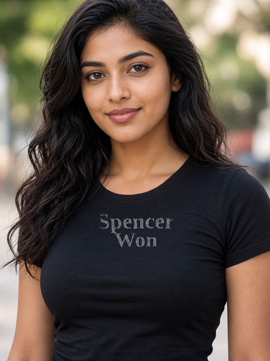 Spencer Won Girls T alt model mockup (gold 0.32 shirt-collar-hole)