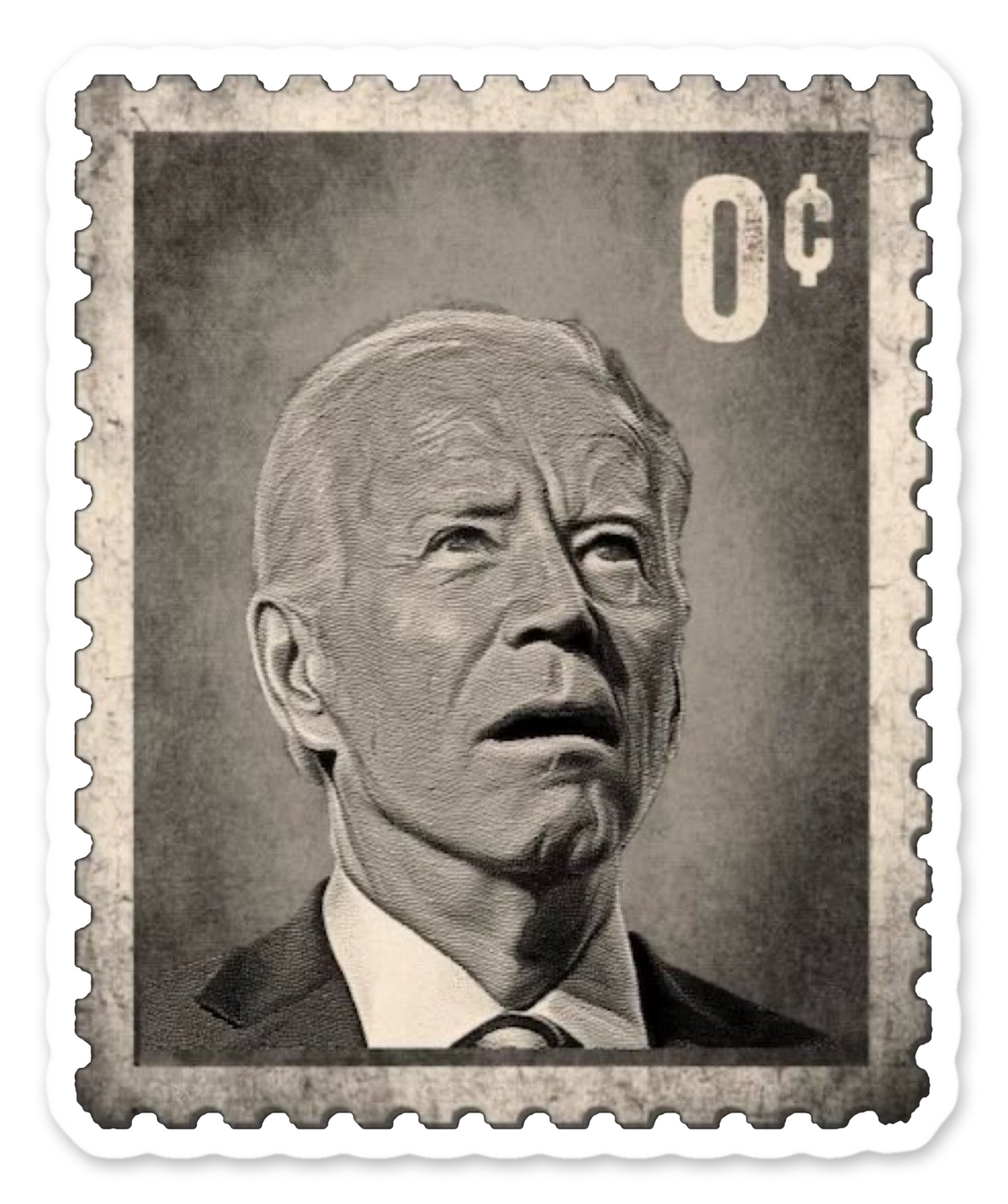 0 Cents Biden Postage Stamp sticker