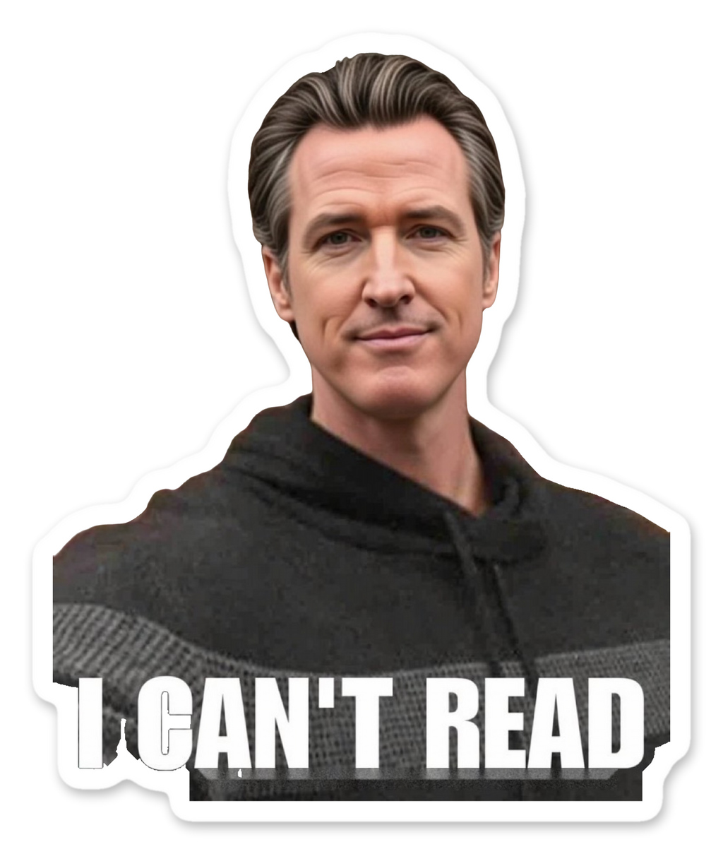 I Can't Read sticker