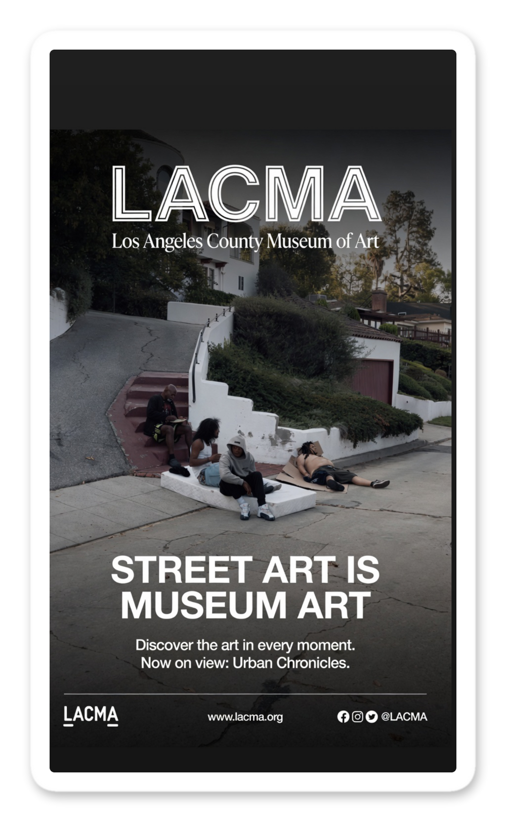 LACMA street art sticker