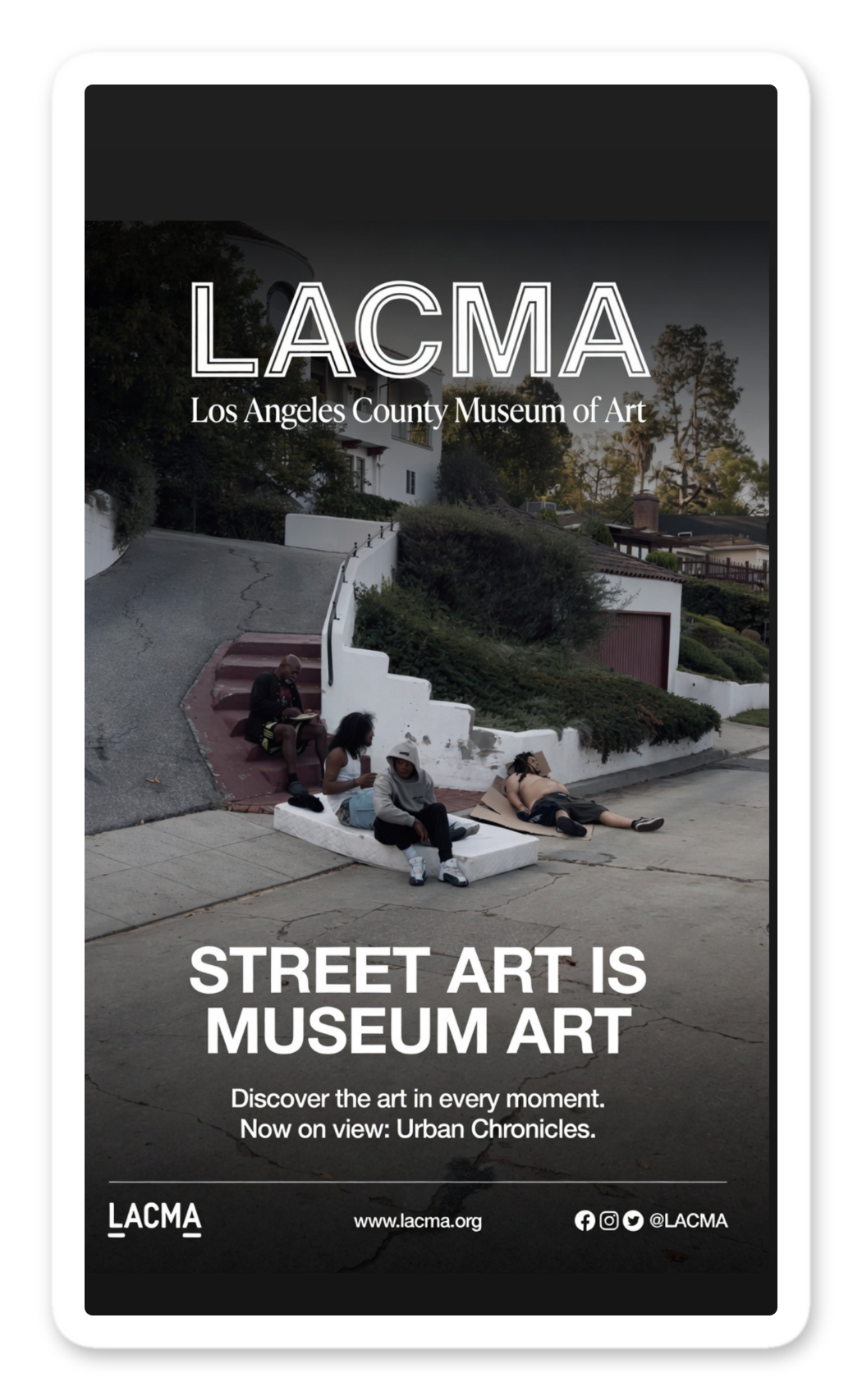 LACMA street art sticker