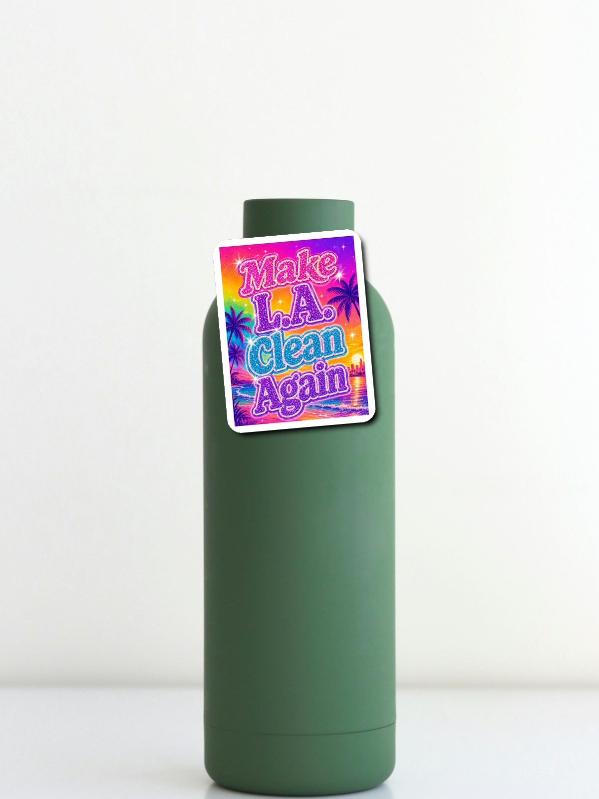 Troll Pack 2 — water bottle die-cut sticker mockup